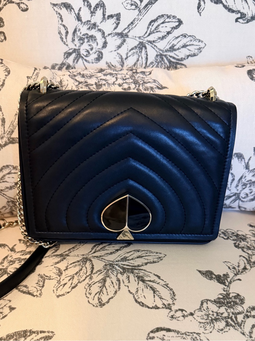 kate spade Quilted Leather Spade-Front Crossbody